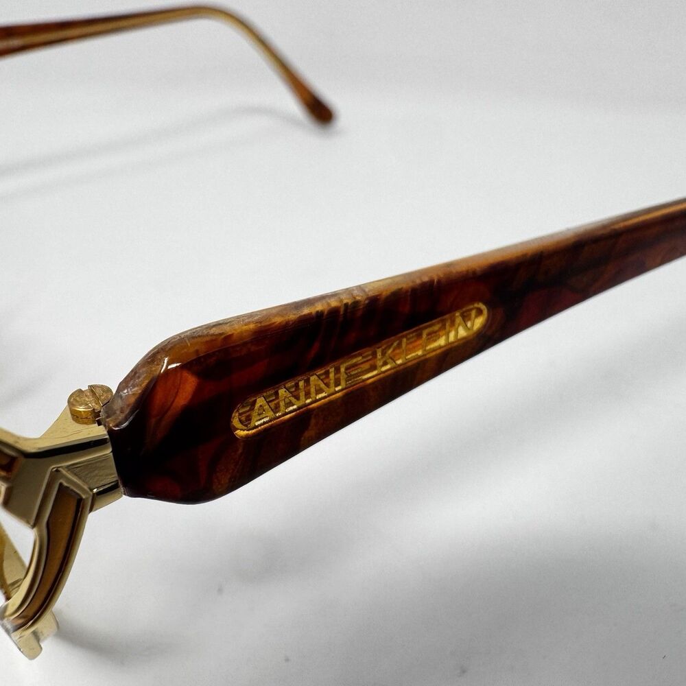 Vintage Anne Klein Valeria 322 Gold Tortoise Eyeglass Frames 56-17-135 New - Picture 3 of 10